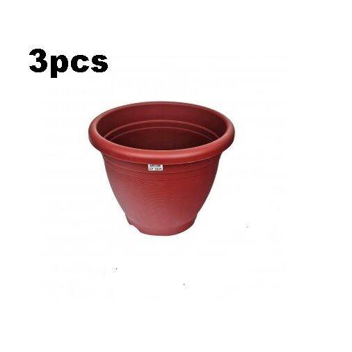 3pcs x Big Garden Pot Brown ( GP3005B ) by Toyogo Large Garden Plant