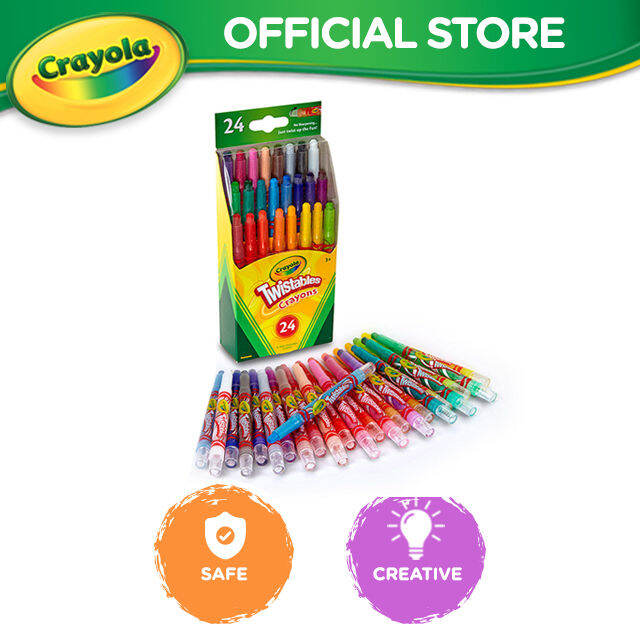 Crayola Mini Twistables Crayons 24 ct With Fun Facts For Kids Ages 3