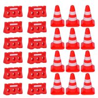 Cones Traffic Mini Construction Signskids Toyscone Road Playset Street Miniature Party Ornament Tiny Cake Roadblocks Fence Sign