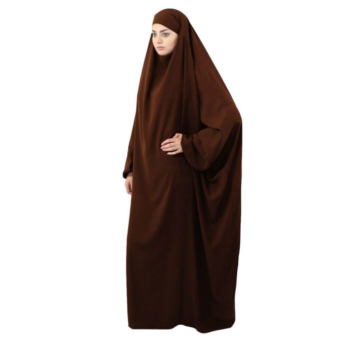 Eid Hooded Muslim Women Hijab Dress Prayer Garment Jilbab Abaya Long Khimar Full Cover Ramadan