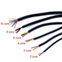 10 Meters Sheath Wire 26AWG Tin-plated Oxygen-free Copper Cable 2 core 3 4 6 8 10 core Lamp Diy Data Wire Signal Charge Line