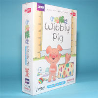 ของแท้การศึกษาเด็กปฐมวัยนิเมชั่นจีนภาษาอังกฤษ Bilingual Genuine Bacon Piglet Webby 52ปกแข็ง13DVD