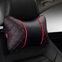 2018 brand new single piece artificial leather car neck pillows comfortable universal headrest fit for most cars fill with fiber Seat Cushions