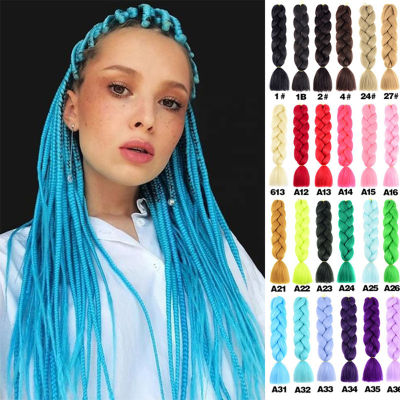 Solid Color Big Braid Wig Dreadlocks Wig Fake Hair Pigtails Synthetic Hair for Women Girls
