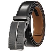 men leather belt automatic buckle more color adjustable Genuine Leather Black Belts Cow Leather Belt for men 3.5cm Width