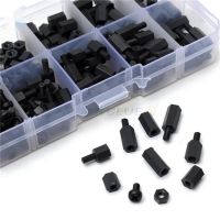 200Pcs/set M2 M2.5 M3 M4 Black/White Hex Nylon Standoff Spacer Column Flat Head Nylon Plastic Spacing Screws Nuts Colanders Food Strainers