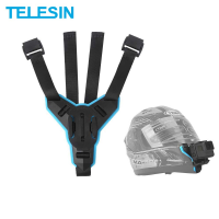 TELESIN รถจักรยานยนต์หมวกกันน็อคสายภูเขาสำหรับ GoPro ฮีโร่10 9 8 7 6 5สีดำ Insta360 One R DJI การกระทำ2หมวกกันน็อคอุปกรณ์เสริมผู้ถือ