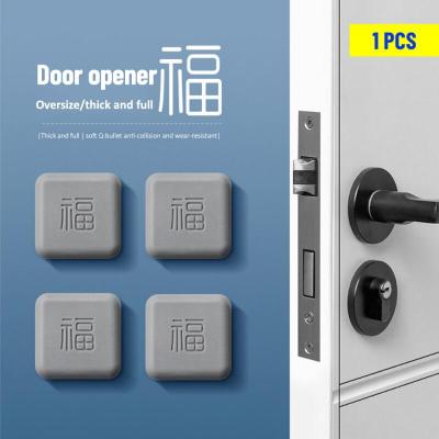 Self Adhesive Rubber Door Buffer Wall Protectors Door Handle Bumpers For Door Stopper Doorstop Pad Silicone Buffer Handle Anti-c Decorative Door Stops