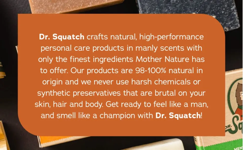 Dr. Squatch Men's Soap Variety 4 Pack - Wood Barrel Bourbon, Gold Moss, Bay Rum, Cool Fresh Aloe