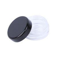 50Pcs Houseables 3 Gram Jar Make Up Jar Cosmetic Sample Empty Container Plastic Round Lid Small Bottle