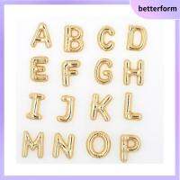 BETTERFORM แผ่นชุบทอง จี้ตัวอักษร3D ตัวอักษรตัวอักษรตัวอักษร บอลลูนบอลลูนบอลลูน โชคเกอร์ ของขวัญสำหรับเด็ก สวมใส่ได้ทุกวัน สร้อยคอแบบแขวน สำหรับผู้หญิง