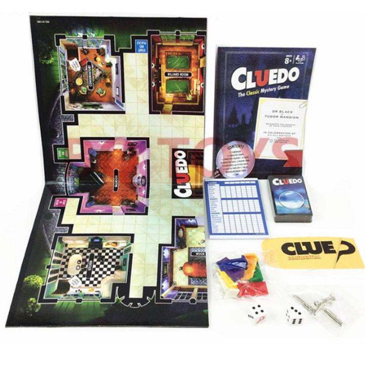 ร้านเซอร์ไพร์ส-เกมกระดานcluedo-เกมลึกลับคลาสสิกของขวัญเกมปาร์ตี้ยอดนิยมนำเสนอเวอร์ชั่นภาษาอังกฤษ