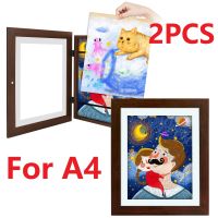 ✾♧ Upgrade Kids Art Frames Wooden Changeable Picture Display For A4 Art-Work Children Projects Home Office Storage Picture Display