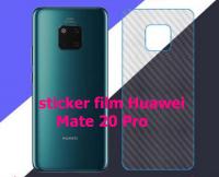 Sticker ฟิล์มใสคาร์บอนไฟเบอร์ลายเคฟล่า ฟิล์มกันรอยหลังเครื่อง  Huawei Mate 20 Pro สำหรับติดกันรอยด้านหลัง หัวเว่ย หัวเหว่ย เมต 20 โปร