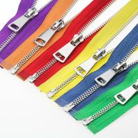 ₪ 5 60/70/80/90/100/120/150cm open-end auto lock platinum plating metal zipper use for clothes shoes pocket garment