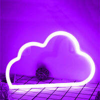 การ์ตูน Cloud Shaped ลงชื่อนีออนไฟ USB แบตเตอรี่ดำเนินการ Art โคมไฟแขวน