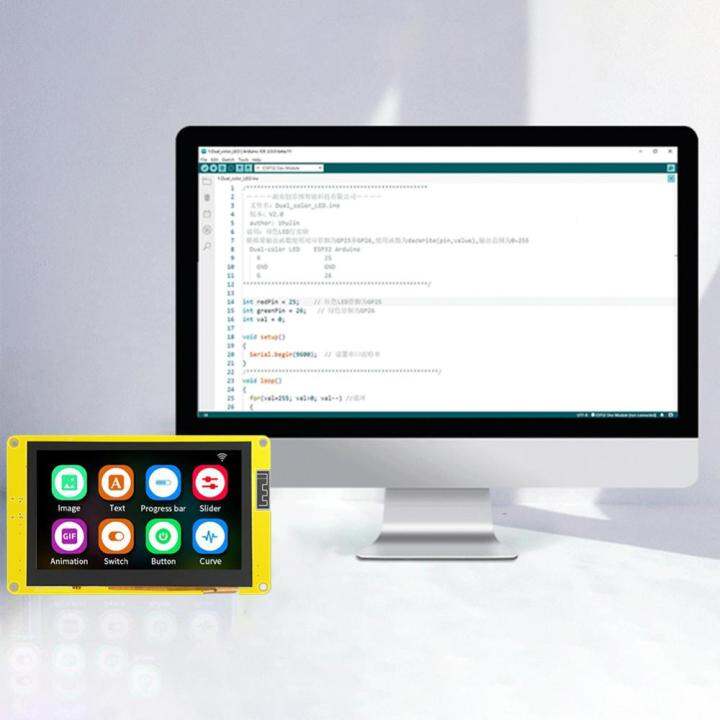 esp32-esp-wroom-32บอร์ดพัฒนา8ม-psram-16ม-แฟลช4-3นิ้วรองรับบลูทูธ-wifi-และโมดูลที่800x480-480x272หน้าจอแสดงผลอัจฉริยะ