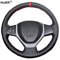 ‖ Car Interior Monopoly ‖- HuiER เย็บมือรถพวงมาลัยหุ้มพวงมาลัย Funda Volante สำหรับ Suzuki Swift 2011-2017 Vitara 2015-2019 Celerio 2015-2019 SX4