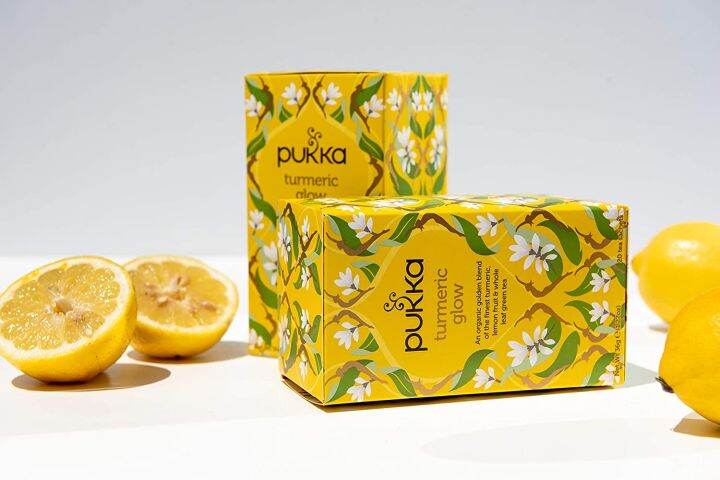 ชา-pukka-organic-herbal-tea-turmeric-glow-ชาสมุนไพรออแกนิค-ชาเพื่อสุขภาพจากประเทศอังกฤษ-1-กล่องมี-20-ซอง