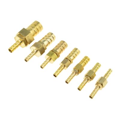 Brass 6mm Hose Barb Fitting to 8mm 10mm 19mm OD Raccord Barb Reducer Barbed Adapter Pipe Fittings Gas Copper Coupler Connector