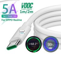 【Taotao Electronics】 เครื่องชาร์จ VOOC 5A 2เมตรสายเคเบิล C ประเภท C USB สายชาร์จอย่างเร็วโอนถ่ายข้อมูล33W สำหรับ Oppo Reno 2 A16 A54 A72 A94 A74