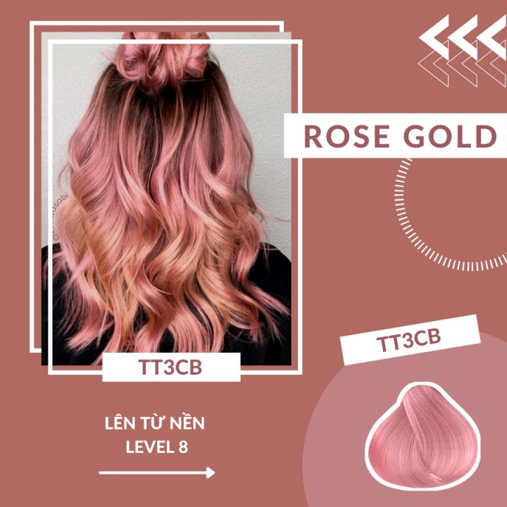 Thuốc nhuộm tóc màu Rose Gold là một sản phẩm được yêu thích nhất trong thời gian qua. Đây là một màu sắc vô cùng đặc biệt, đẹp mắt và cá tính. Nếu bạn muốn thay đổi kiểu tóc, bạn không nên bỏ lỡ sản phẩm này. Xem ngay hình ảnh liên quan để biết thêm chi tiết về sản phẩm này!