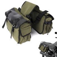 High Quality Motorbike Cycling Saddle Bag Motorcycle Rear Back Pack Saddlebags Equine Back Pack Canvas Luggage Vintage Bag