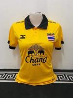 New เสื้อกีฬาหญิงทีมไทยแลนด์ขนาดฟรีไซร์ อก32-38ทรงเข้ารูป ยาว24.5