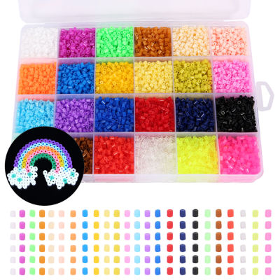 13000 pcs 24 Colors 2.4 mm Hama Beads With Box For Kids DIY Puzzles Toys Small Beads Hand Making Crafts Toys Czech Glass