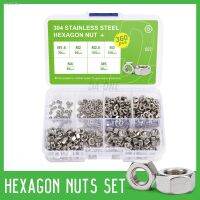 ✽◄ Hexagon Nuts Set M1.6 M2 M2.5 M3 M4 M5 M6 M8 304 Stainless Steel Hex Nuts Kit 180/210/220/360 PCS Bolt Nuts Tool Box for Screws