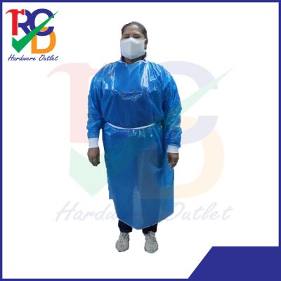 ชุดคลุมป้องกันสารเคมี ป้องกันเชื้อโรค disposable lldpe isolation gown