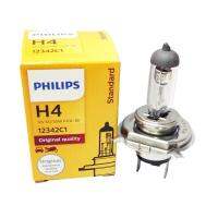 ส่งฟรี หลอดไฟหน้ารถยนต์ หลอดไฟหน้า PHILIPS H4 12V 60/55W P43t-38 12342C1 (แพ็คคู่ 2pcs) ของแต่งรถยนต์ อะไหล่ยนต์