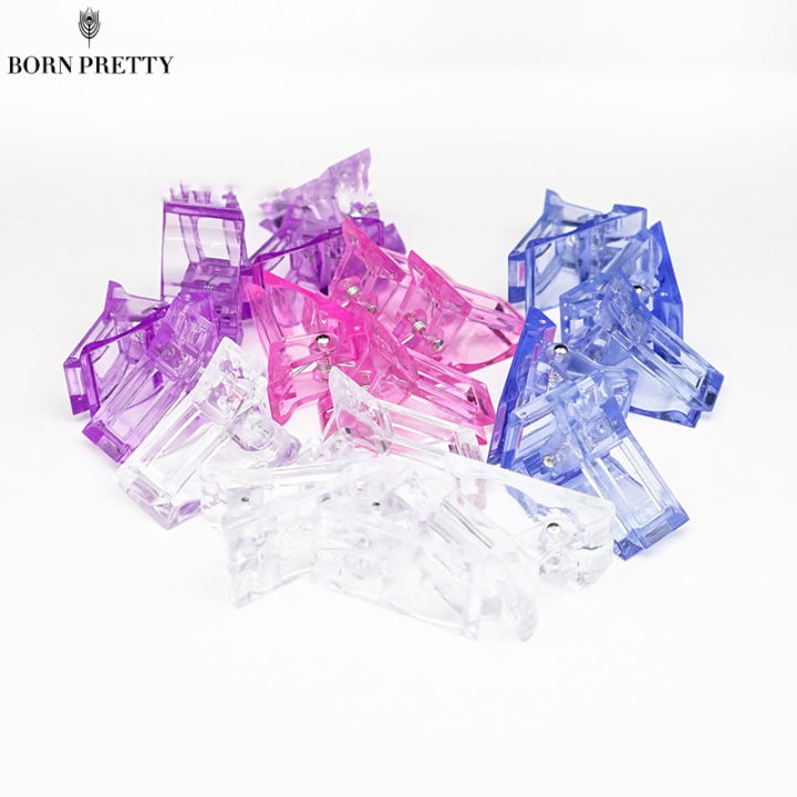 born-pretty-1pcs-คลิปเล็บอะคริลิคโปร่งใสเจล-quick-building-เล็บเคล็ดลับคลิป-fingernail-extension-uv-clamps-เล็บเครื่องมือ-set