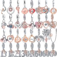 925 Silver Two-tone Shell Pearl Infinite Eternal Heart Forever Love DIY Beads Fit Original Pandora Charms Bracelet Fine Jewelry