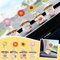 【LZ】✣❁♞  Cute Eating Straw Hat Hamster Car Decoração Interior Pingente Brinquedo do carro Acessórios Center Console Y5O0 Novo 2023