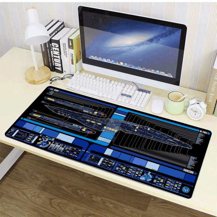 star-trek-schematic-enigma-class-mousepads-computer-laptop-gamer-extended-xxl-large-mat-mouse-pad-keyboards-table-mat-basic-keyboards