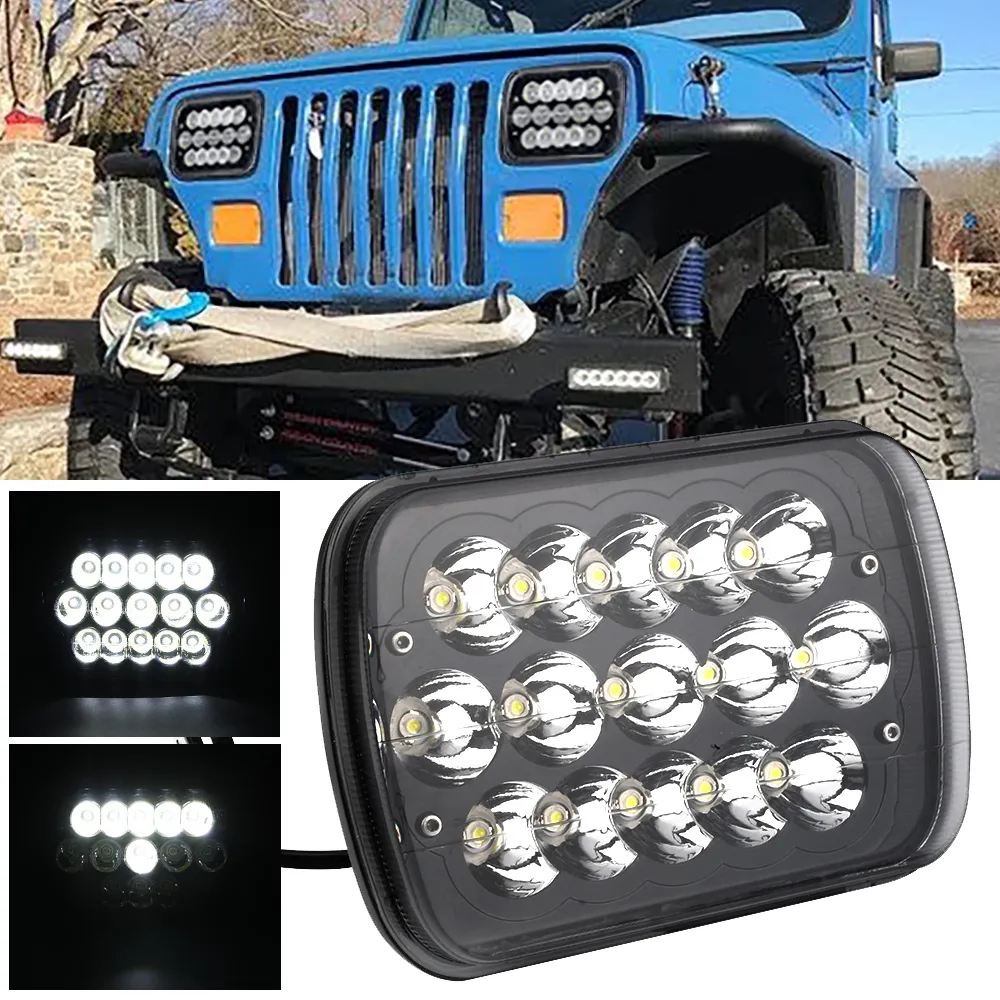 ?Wanlix 7x6 Pair LED Headlights 1986-1995 Jeep Wrangler YJ 1984-2001  Cherokee XJ | Lazada PH