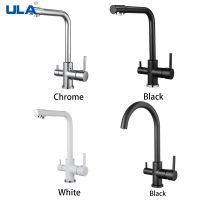 ULA Brass Kitchen Filtered Faucet Three-in-one Sink Faucet Drinking Water Tap Hot Cold Water Tap Purifier Sink Mixer Torneira