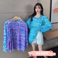 DD SHOP "พร้อมส่ง"(5979)เสื้อแขนยาวซีทรู ใส่สบายไม่ร้อน