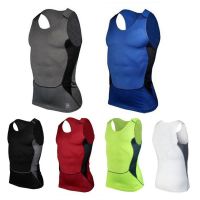 Mens Quick Dry Fitness Base Layer Top Compression Sleeveless Breathable Shirts Sport Vest Towels