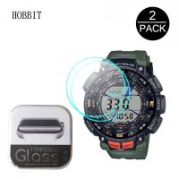 2PCS 9H 2.5D Clear Tempered Glass For Casio PRO TREK PRG-240 PRG240 Smart Watch Screen Guard Film Waterproof Anti-Scratch Glass Screen Protectors