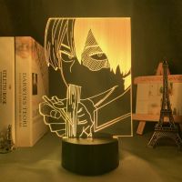 ◐ Anime Led Light My Hero Academia Shoto Todoroki Eat Noodle for Bedroom Decor Birthday Gift Nightlight Manga 3d Lamp MHA