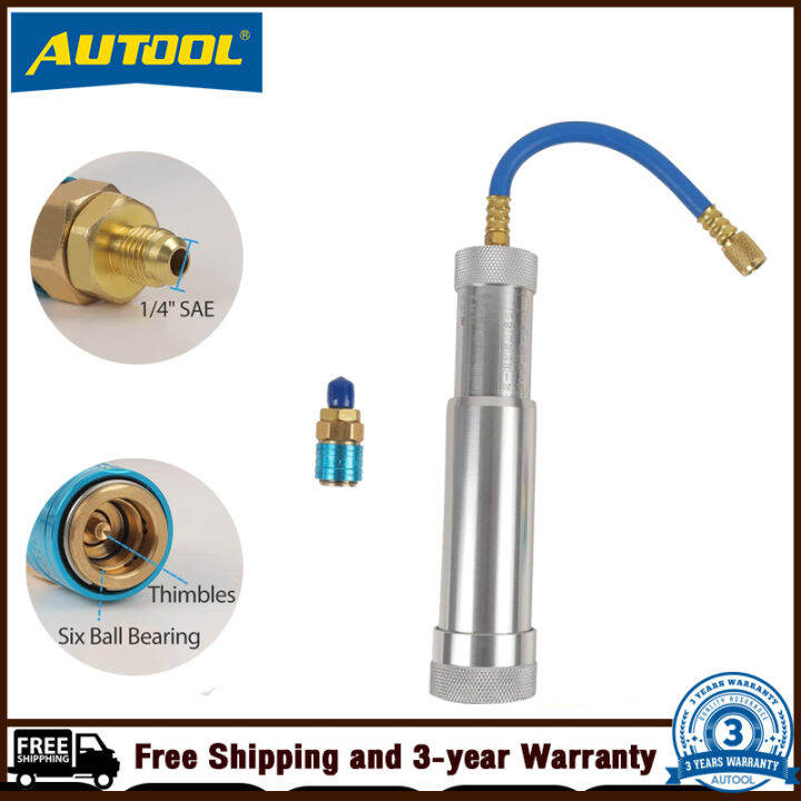 AUTOOL Car A/C AC Oil and Dye Injector Refrigerant Tools Manual Lazada