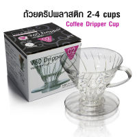 ถ้วยกรองกาแฟ AS V60 ดริปเปอร์ ทรงกรวย รูเดี่ยว 2-4 คัพ 1610-697