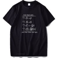 Physics T Shirt God Says Equations And Then There Was Light Nerd Design Cotton Geek Science Tshirt Eu Size 【Size S-4XL-5XL-6XL】