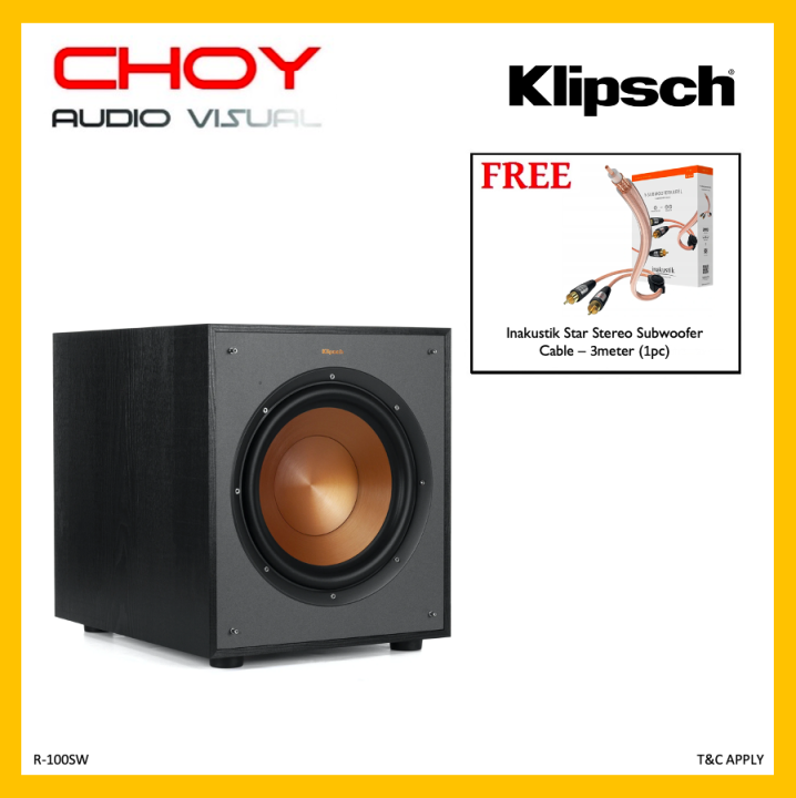 Klipsch R100SW 10" Powered Subwoofer + Free Gift Lazada