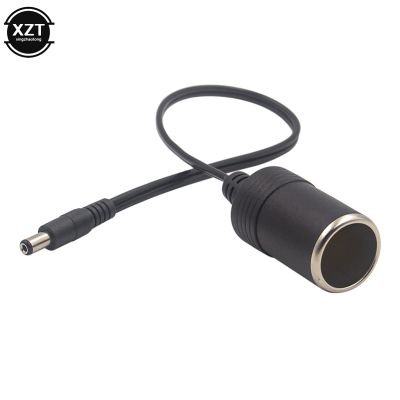 【LZ】◄●№  12V 24V Car Auto Cigarette Lighter Female Socket Base to DC 5.5x2.1mm Plug Cable For Car Charger Car Auto Interior Accessories