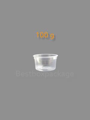 ถ้วยพลาสติก พร้อมฝา ปากถ้วย​ 9.5 ซ.ม. ขนาด 100 g มีฝาให้เลือกหลายแบบ (45pcs/pax)