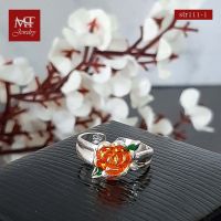 MT แหวนนิ้วเท้าเงินแท้ ดอกกุหลาบ งานเคลือบสี Enamel Solid 925 Sterling Silver Toe Ring (str111) MT Jewelry มณีธารา