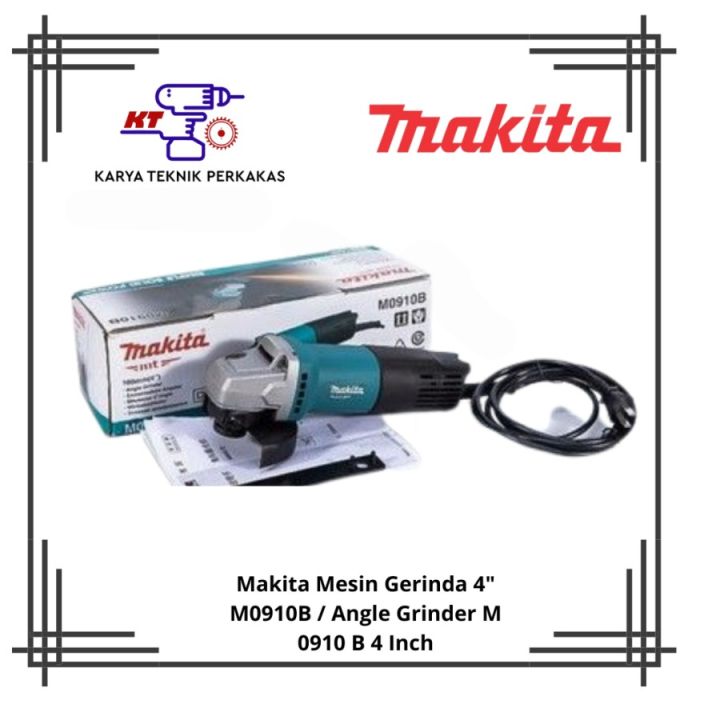 Makita M0910B Mesin Gerinda 4" / Angle Grinder M 0910 B 4 Inch | Lazada ...